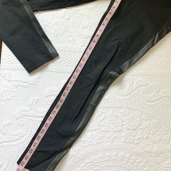 J Crew Leather Stripe Pixie Pant Black - Picture 13 of 15